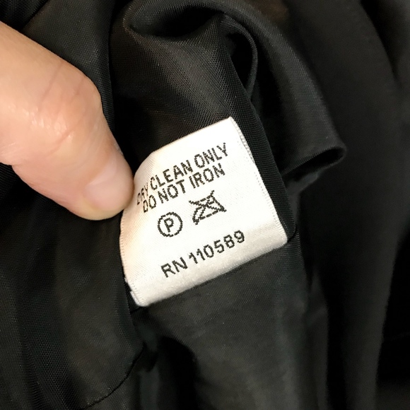 EMANUEL UNGARO Suit Blazer SZ 14 Single Button Wrinkle Free Peplum Back Black - Picture 6 of 11